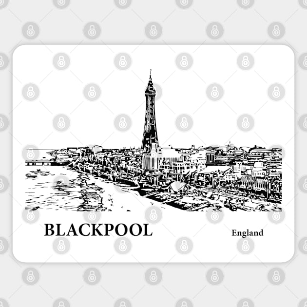 Blackpool England Magnet by Lakeric
